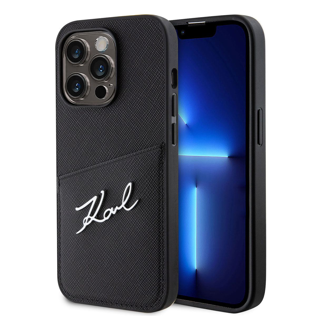 Karl Lagerfeld iPhone 14 Pro Kılıf Saffiano Deri Kartlıklı Dizayn Telefon Kılıfı - 1 Karl Lagerfeld iPhone 14 Pro Kılıf Saffiano Deri Kartlıklı Dizayn Telefon Kılıfı - 1
